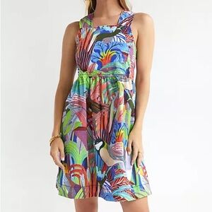 Anthropologie Orane Sigal Swing Mini Dress M – Tropical Print